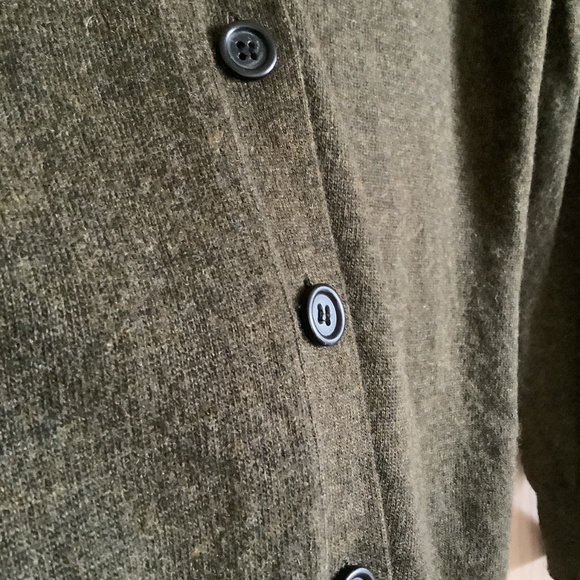 J. Crew Olive Wool Cashmere blend Cardigan, Size XS - Picture 4 of 4